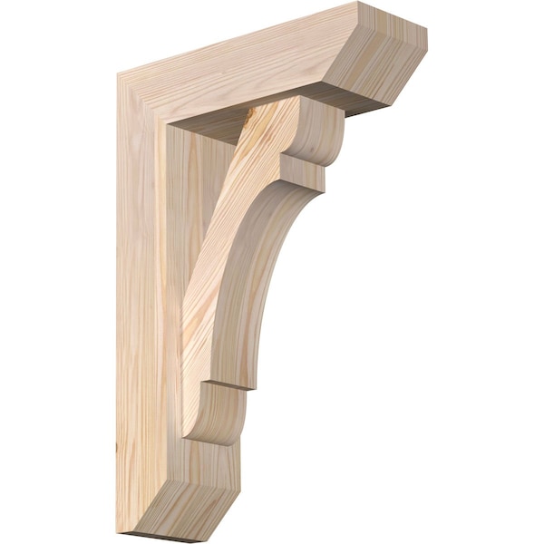 Ekena Millwork Olympic Slat Smooth Bracket w/ Offset Brace, Douglas Fir, 5 1/2"W x 16"D x 24"H BKT0604X16X24OLY06SDF - main